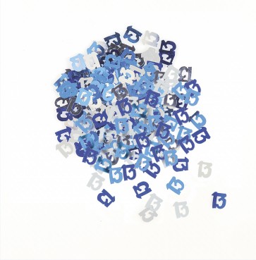 Age 13 Blue Glitz Confetti