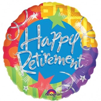 Happy Retirement Prismatic Foil Balloon
