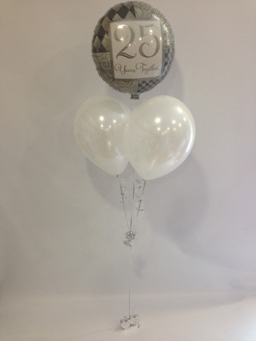 Silver Anniversary 25 Years Together Balloon Bunch