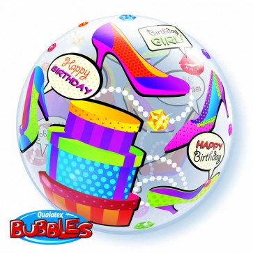 'Happy Birthday' & 'Birthday Girl' Shopping Spree Bubble  