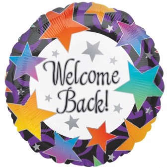 Welcome Back Stars Foil Balloon