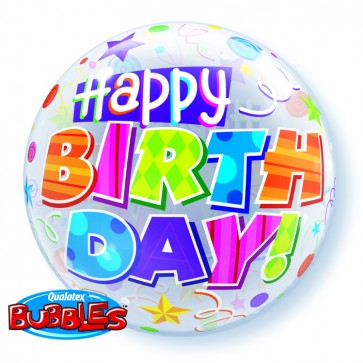 Bold Lettering 'Happy Birthday' Balloon