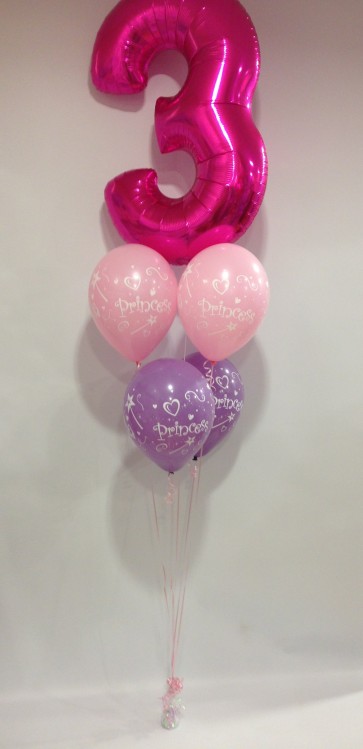 Age 3 Pink & Lilac Princess Balloon Burst 