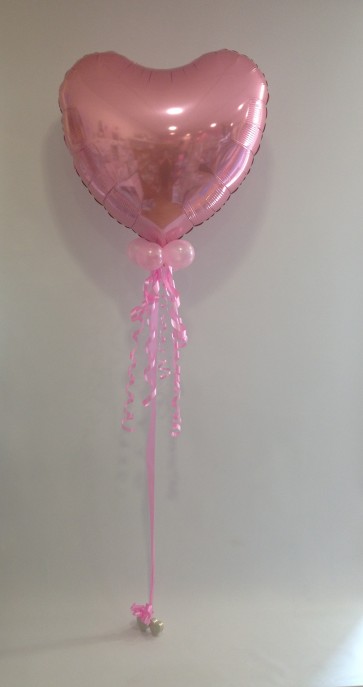 Pale Pink Loveheart Foil Balloon 