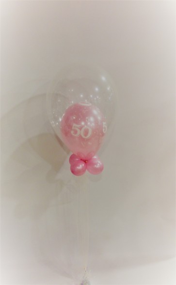 Age 50 Pale Pink Double Bubble 