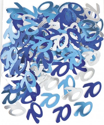 Age 70 Blue Glitz Confetti
