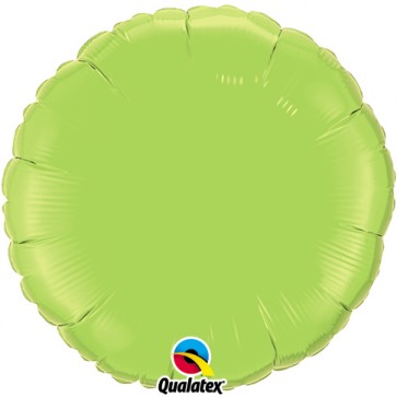 Lime Green Round Foil Balloon
