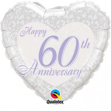 60th Wedding Anniversary Foil Balloon