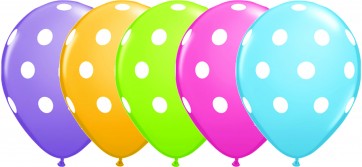Multi Coloured Polka Dot Latex Balloons