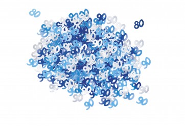 Age 90 Blue Glitz Confetti