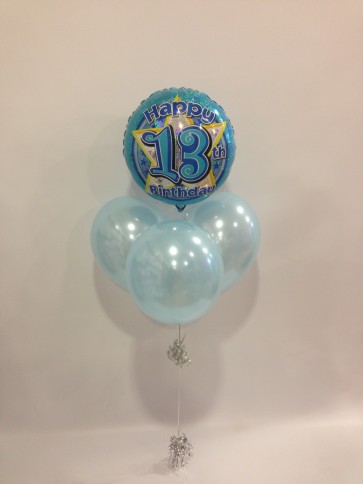 Age 13 Blue Balloon Bundle
