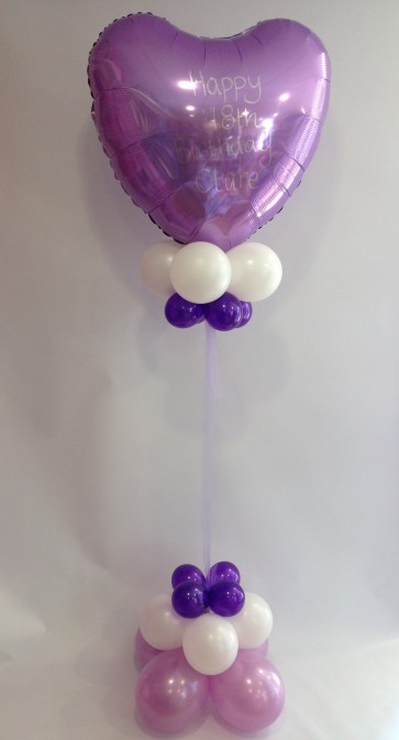 Age 18 Personalised Lilac and Purple Heart Statement Piece 