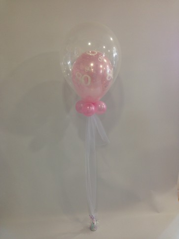 Age 80 Double Bubble in Pale Pink 