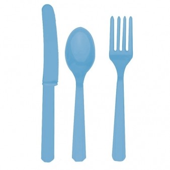 Baby Blue Plastic Cutlery