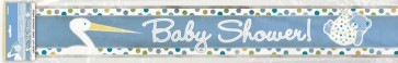 Baby Boy Stork  Foil Banner