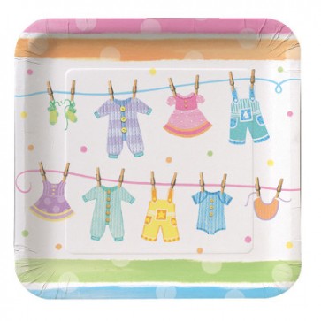 Baby Clothes Paper Plates