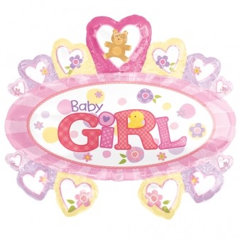 Baby Girl Marquee SuperShape Foil Balloon