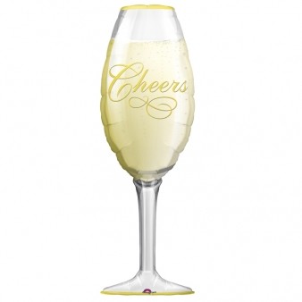 Champagne Glass SuperShape Foil Balloon