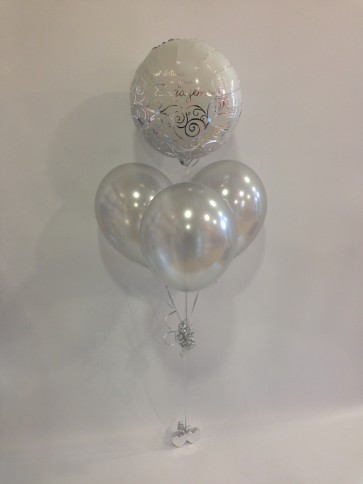 Engagement  Congratulations Silver Balloon Bundle