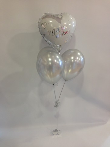 Engagement Wishes Silver Balloon Bundle 