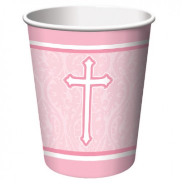 Pink Faith Paper Cups