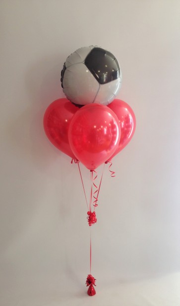 Football & Red Latex Balloon Bundle 