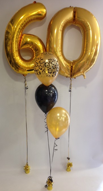 AGE 60 GOLD & LEOPARD PRINT CLASSIC BALLOON PACKAGE