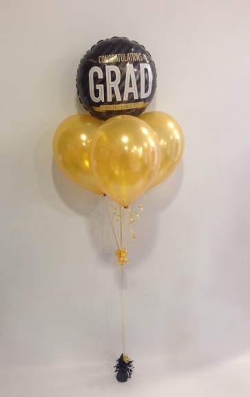 Congrats Grad Gold Balloon Bundle