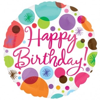 'Happy Birthday' Polka Dots Foil