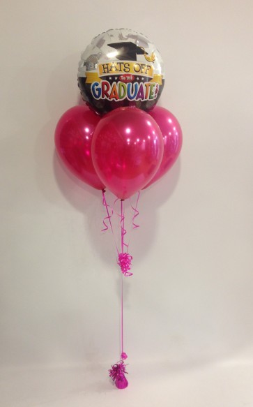 Hats Off Grad Hot Pink Balloon Bundle 