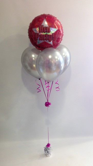 Hen Party Hot Pink & Silver Balloon Bundle 