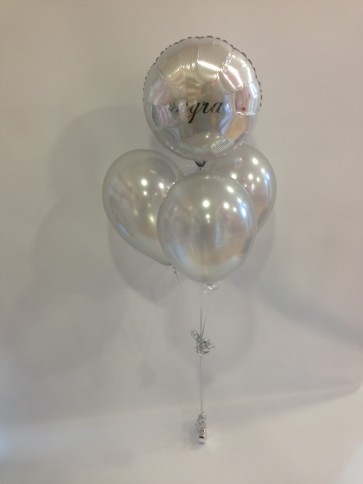Silver Congrats Balloon Bundle