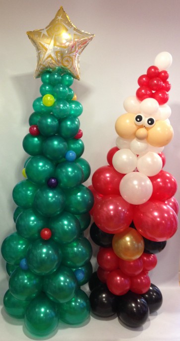 Christmas Tree and Santa Balloon Package