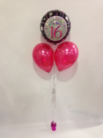 Sweet Sixteen Balloon Bunch