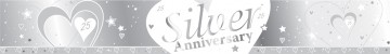 Silver Wedding Anniversary Banner 