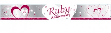 Ruby Wedding Anniversary Banner