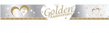 Golden Wedding Anniversary Banner