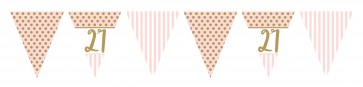 Age 21 Rose Gold and Pale Pink Bunting