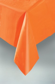 Orange Plastic Tablecover 
