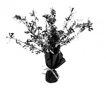 Age 21 Black and Silver Centerpiece  