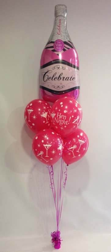 Pink Champagne Hen Night Balloon Burst 