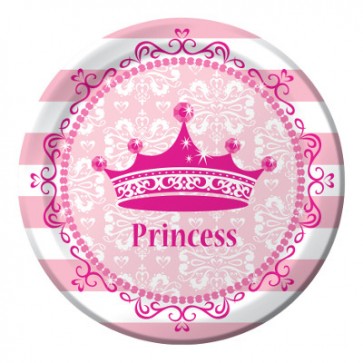 Pink Princess Royalty Paper Plates