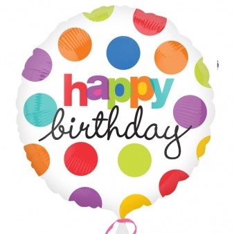 Polka Dot 'Happy Birthday' Foil