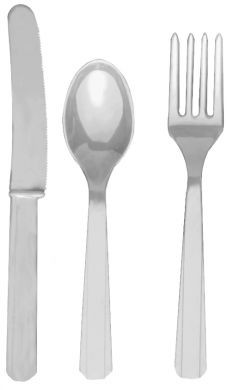 Silver Plastic Cutlery