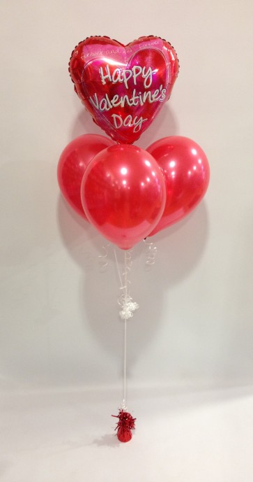 Valentine Foil and 3 Latex Bouquet 