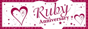 Ruby Wedding Anniversary Giant Banner