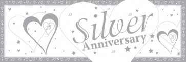 Silver Wedding Anniversary Giant Banner 
