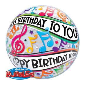 'Happy Birthday To You' Music Note Bubble Balloon
