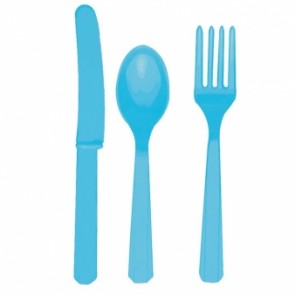 Teal Plastic Cutlery