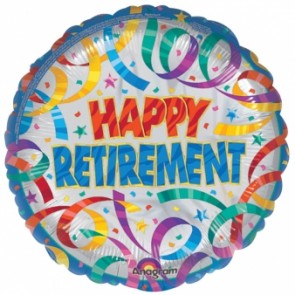 Happy Retirement Streamers Foil Balloon